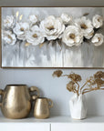 Multicolor Ethereal Blossoms-Modern Hand-Painted Rose Textured Wall Art - Artwallpainting