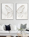 Multicolor Ethereal Butterfly Diptych Set Of 2 - Artwallpainting
