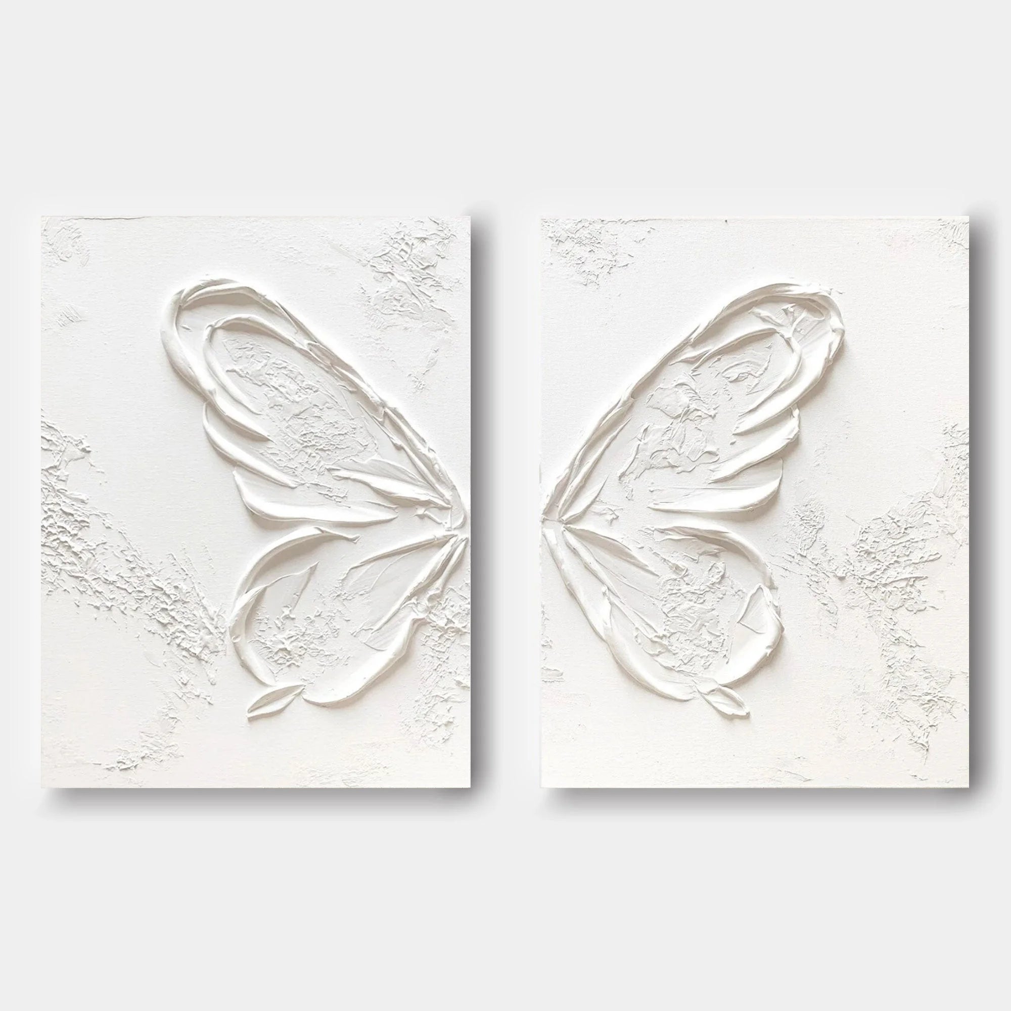 Multicolor Ethereal Butterfly Diptych Set Of 2 - Artwallpainting