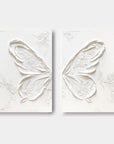 Multicolor Ethereal Butterfly Diptych Set Of 2 - Artwallpainting