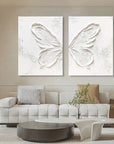 Multicolor Ethereal Butterfly Diptych Set Of 2 - Artwallpainting