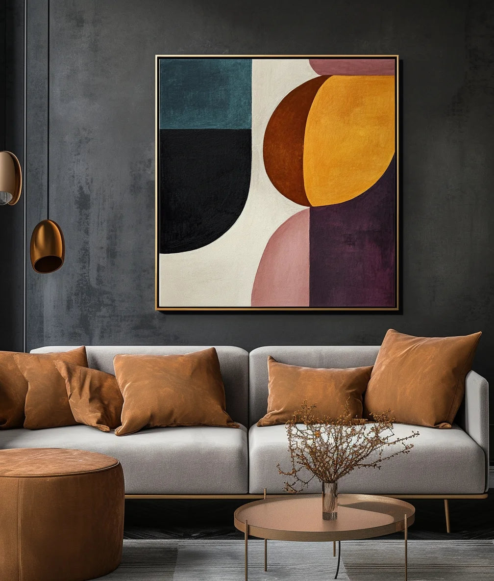 Multicolor Ethereal Geometry Canvas Painting For Home Decoration - Artwallpainting
