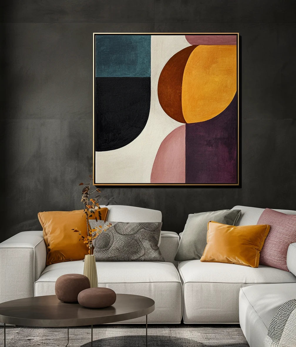Multicolor Ethereal Geometry Canvas Painting For Home Decoration - Artwallpainting