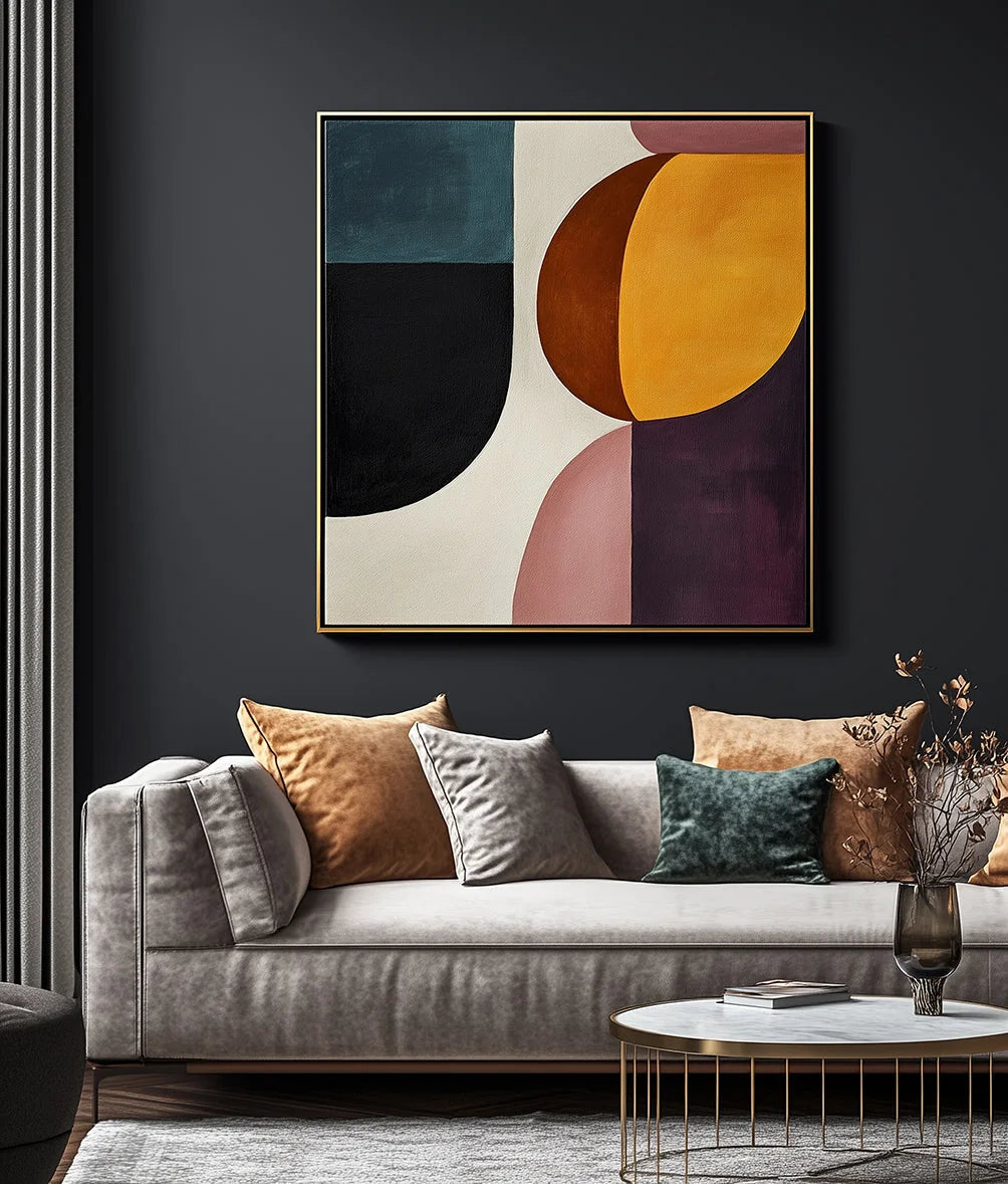 Multicolor Ethereal Geometry Canvas Painting For Home Decoration - Artwallpainting