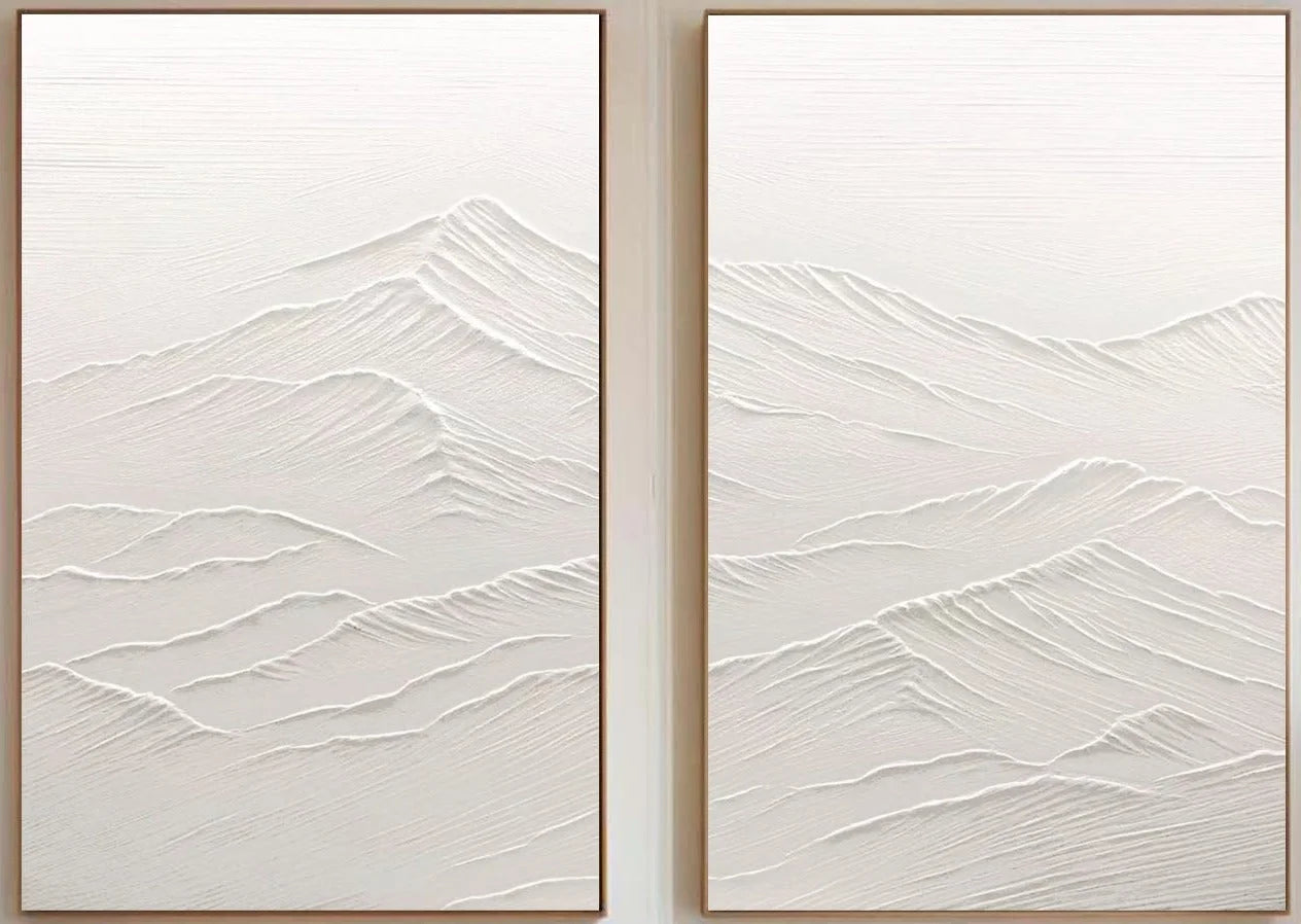 Multicolor Ethereal Peaks Diptych Set Of 2 - Artwallpainting