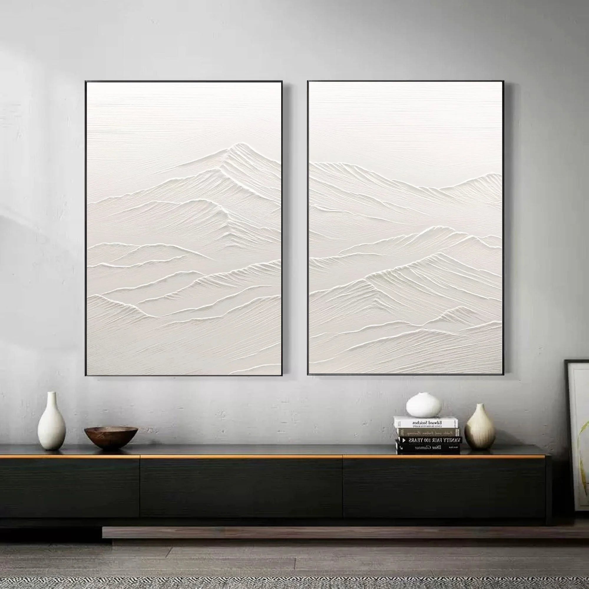 Multicolor Ethereal Peaks Diptych Set Of 2 - Artwallpainting