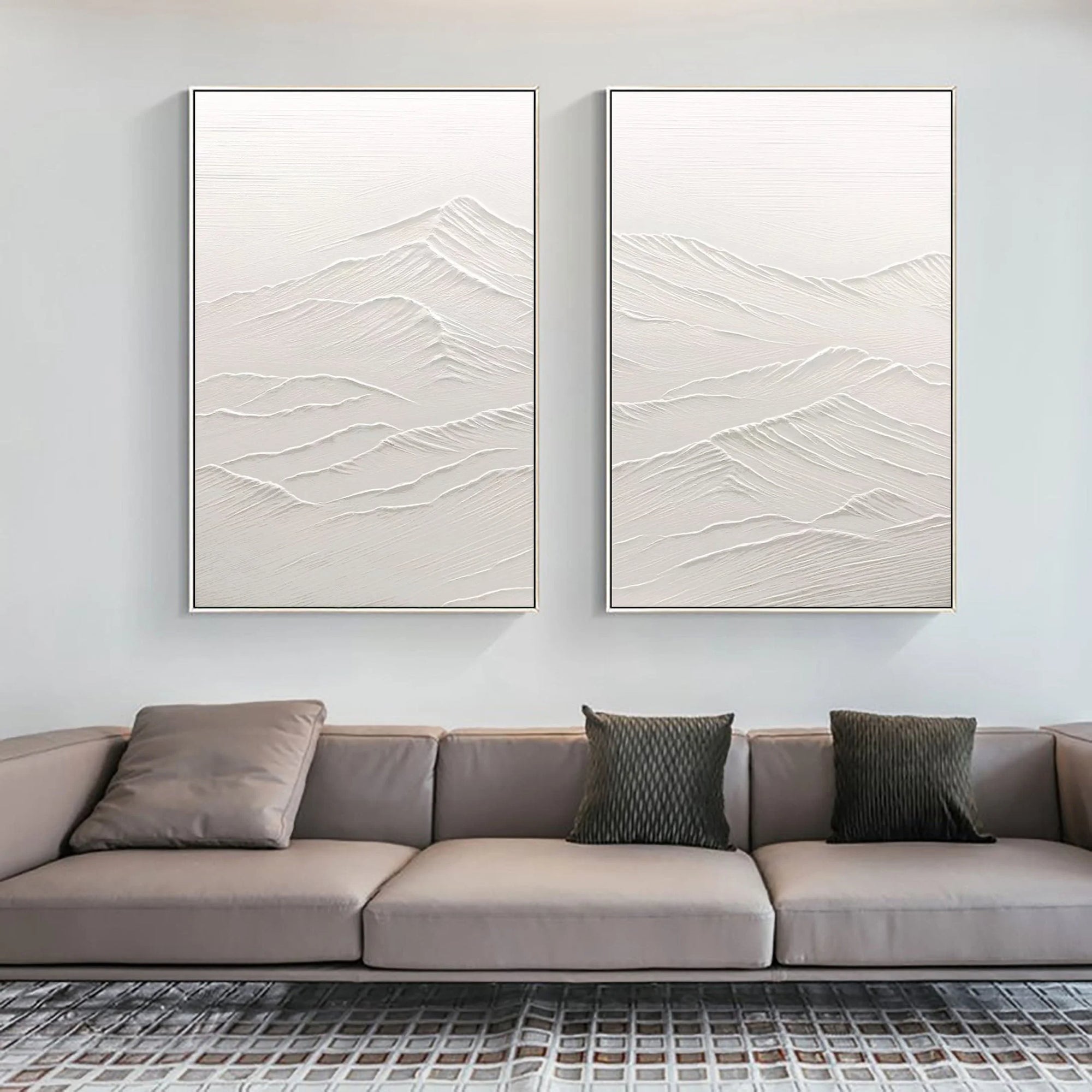 Multicolor Ethereal Peaks Diptych Set Of 2 - Artwallpainting