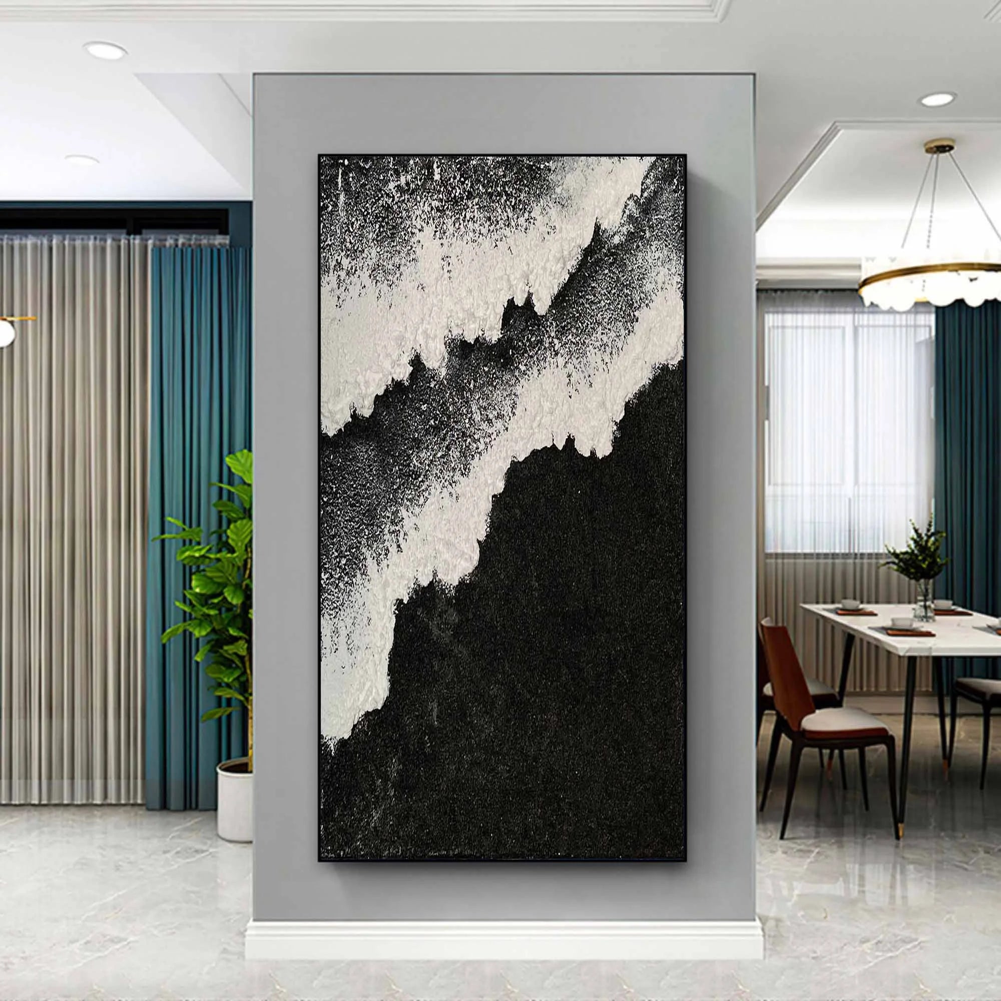 Multicolor Ethereal Waves Vertical Art - Artwallpainting