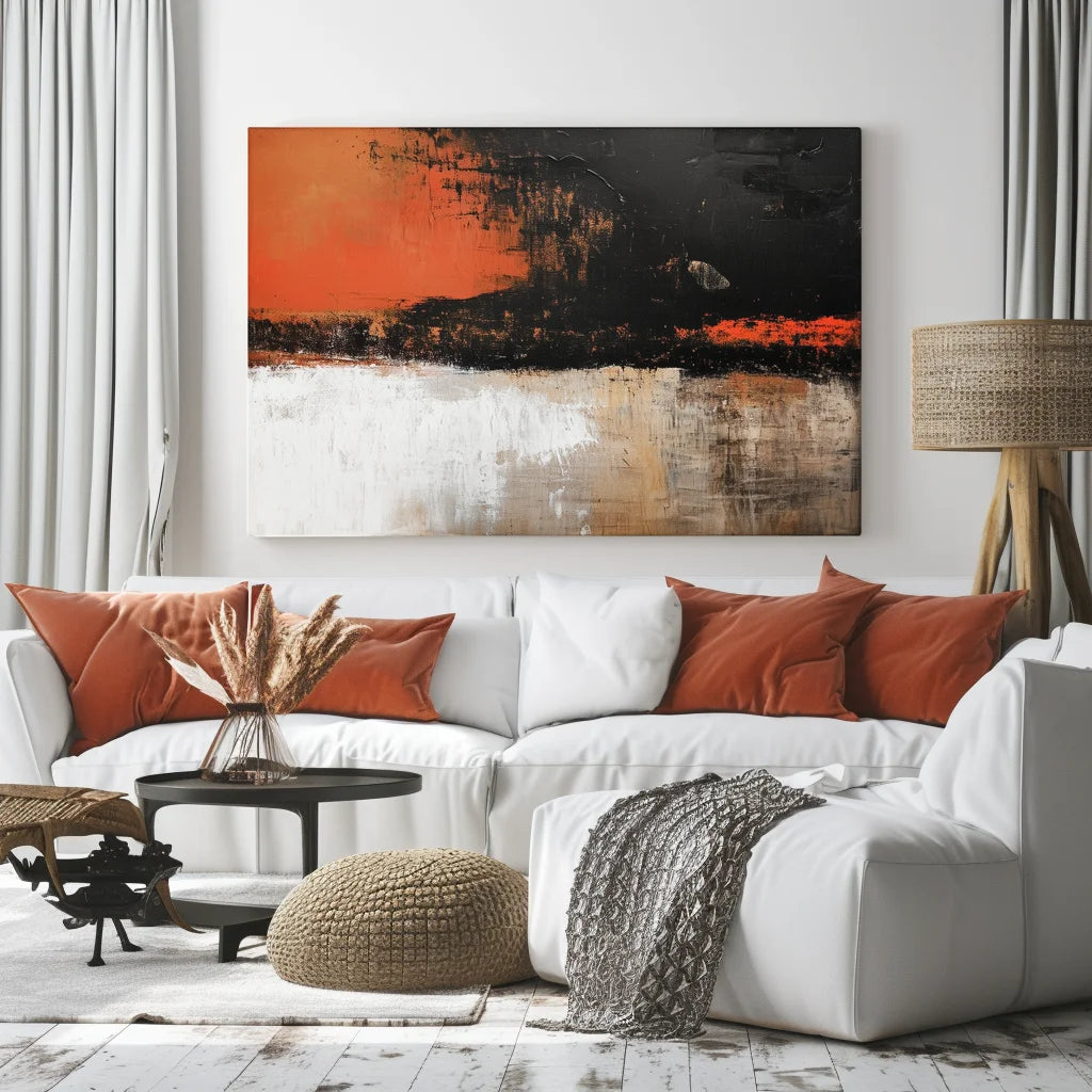 Multicolor Fiery Horizon Canvas Painting For Home Decoration - Artwallpainting
