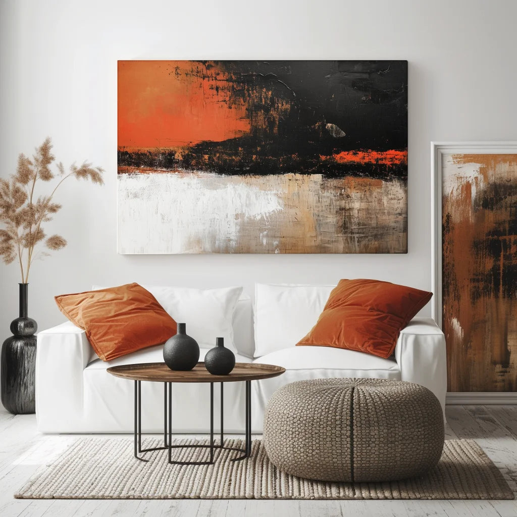 Multicolor Fiery Horizon Canvas Painting For Home Decoration - Artwallpainting