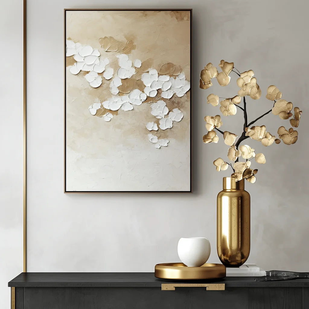 Multicolor Floating Silence - Vertical Abstract Oil Painting - Artwallpainting