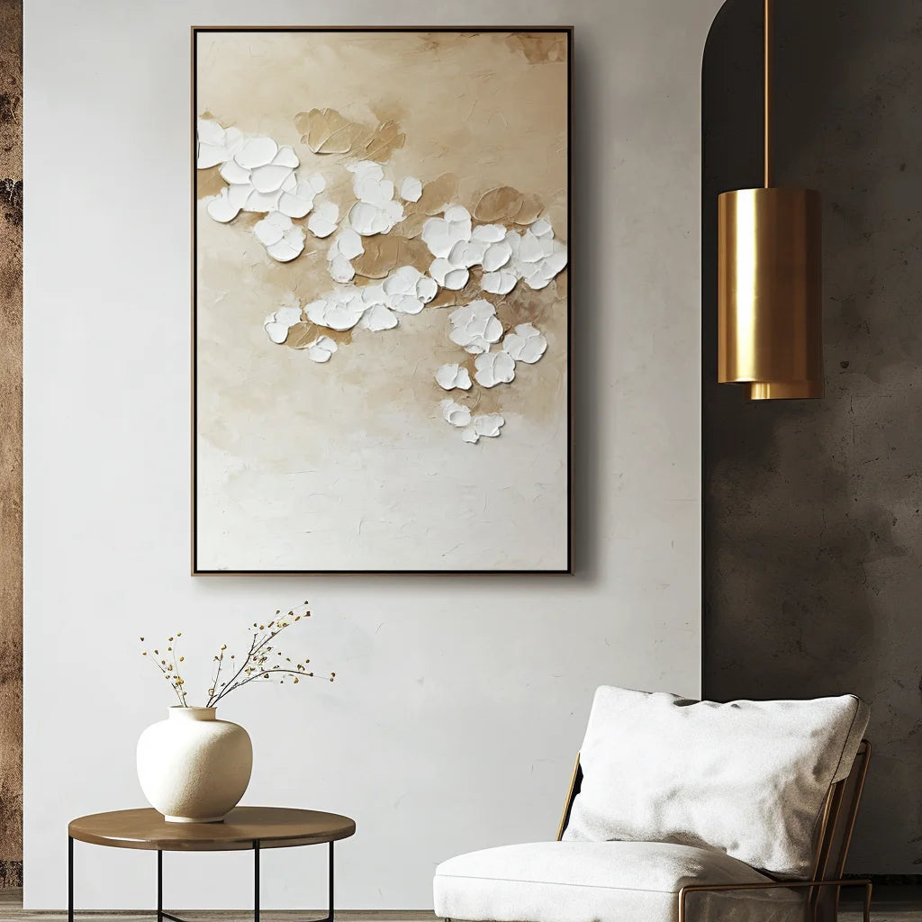 Multicolor Floating Silence - Vertical Abstract Oil Painting - Artwallpainting