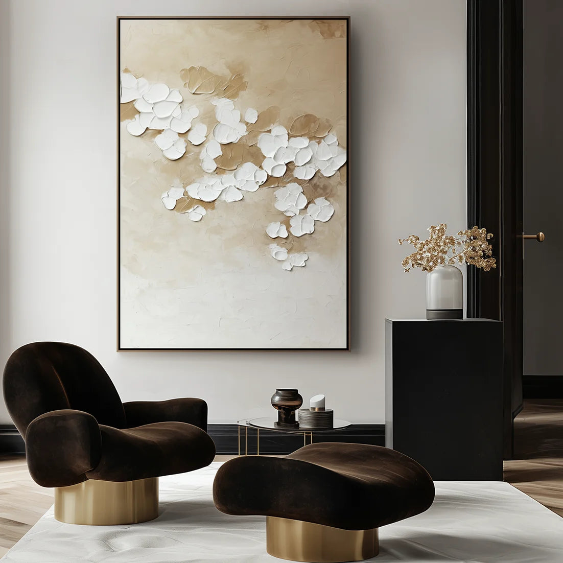 Multicolor Floating Silence - Vertical Abstract Oil Painting - Artwallpainting