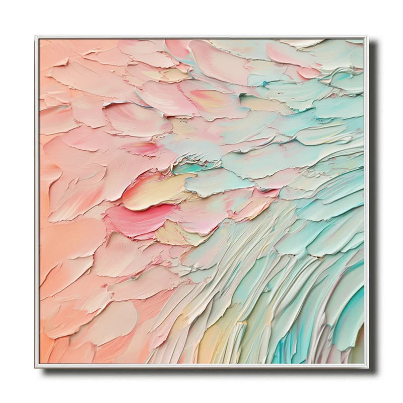 Multicolor Floral Essence Textured Art - Artwallpainting