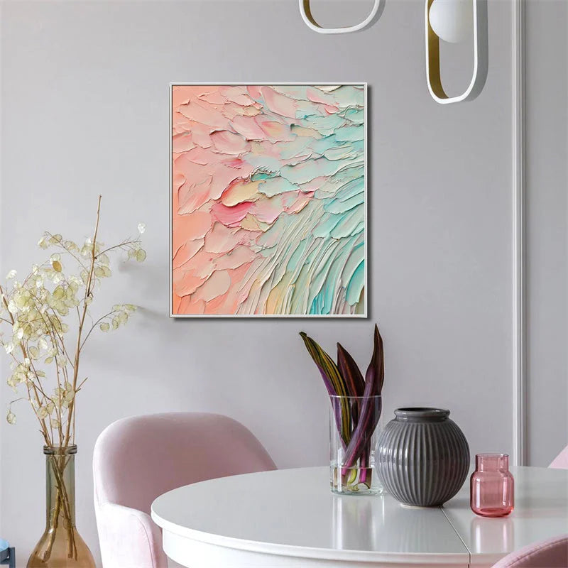 Multicolor Floral Essence Textured Art - Artwallpainting