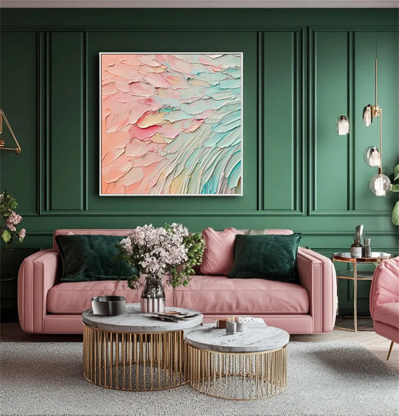 Multicolor Floral Essence Textured Art - Artwallpainting