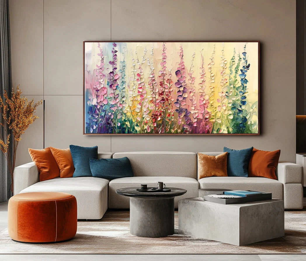 Multicolor Floral Symphony Canvas Art - Artwallpainting