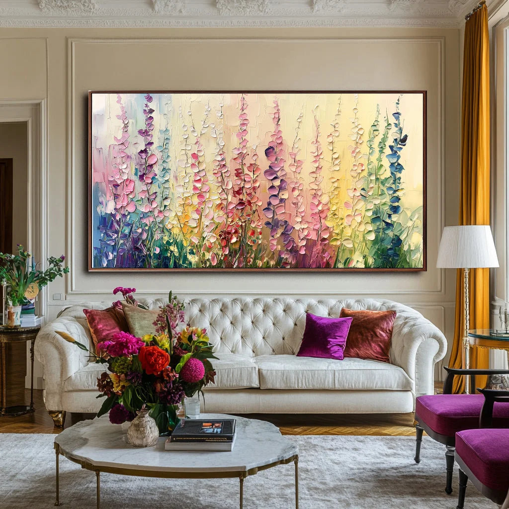Multicolor Floral Symphony Canvas Art - Artwallpainting