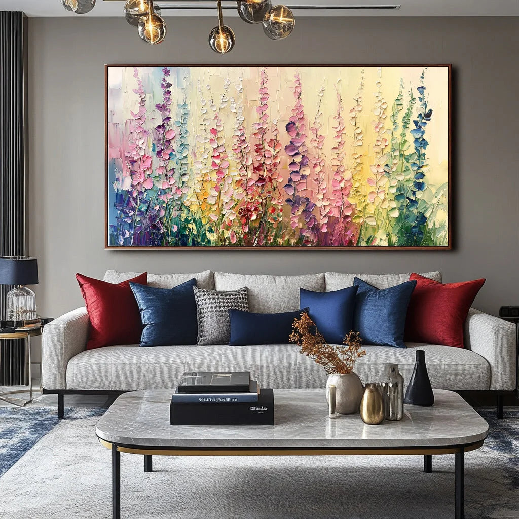 Multicolor Floral Symphony Canvas Art - Artwallpainting