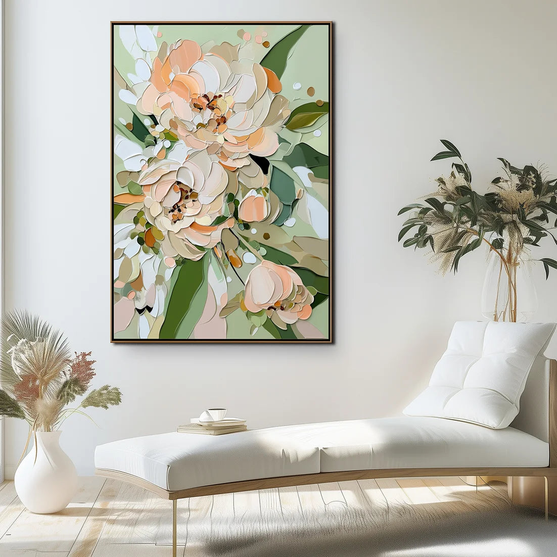 Multicolor Flourishing Beauty-Hand-Painted Abstract Thick-Painted Floral Wall Art - Artwallpainting