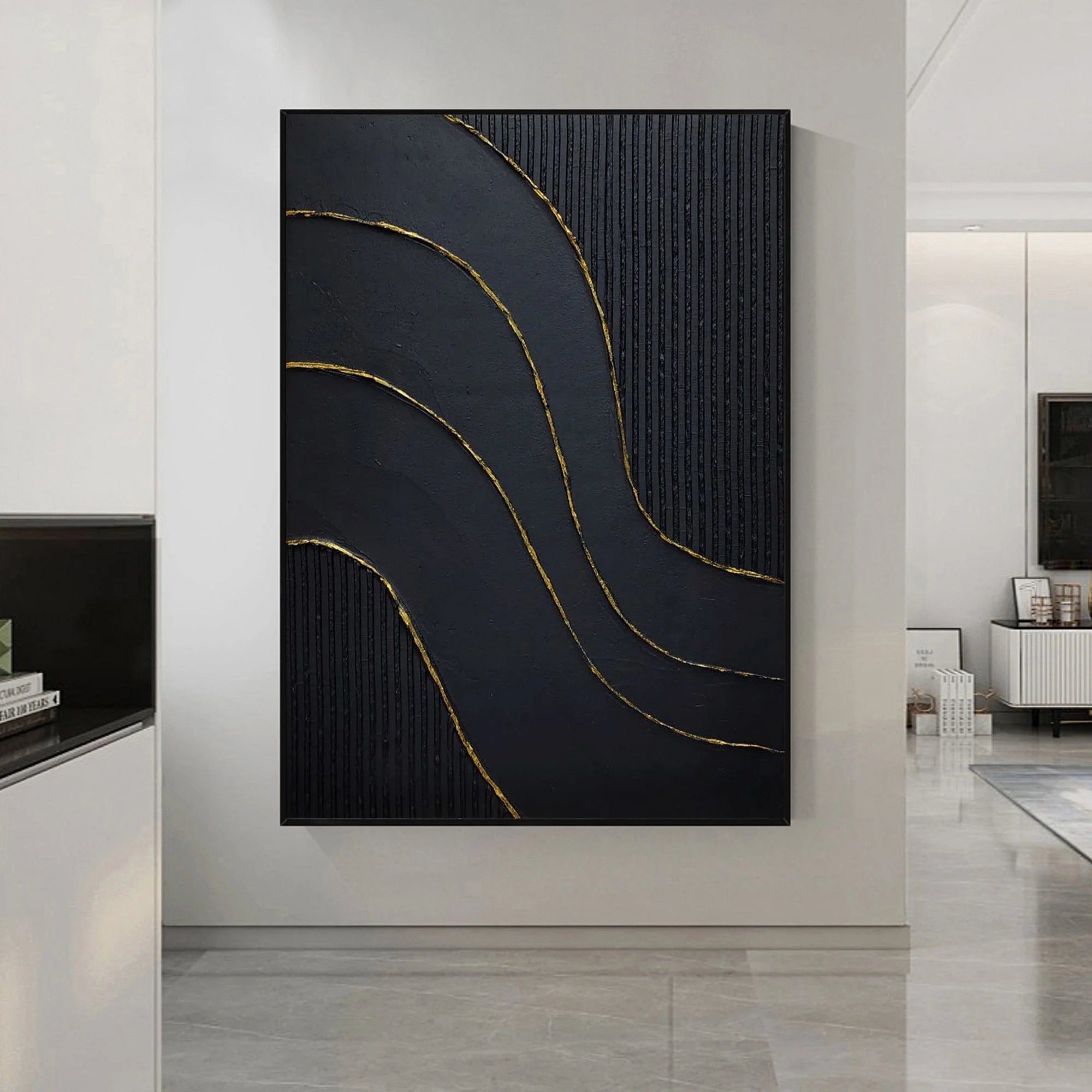 Multicolor Flow Abstract Textured Canvas - Artwallpainting