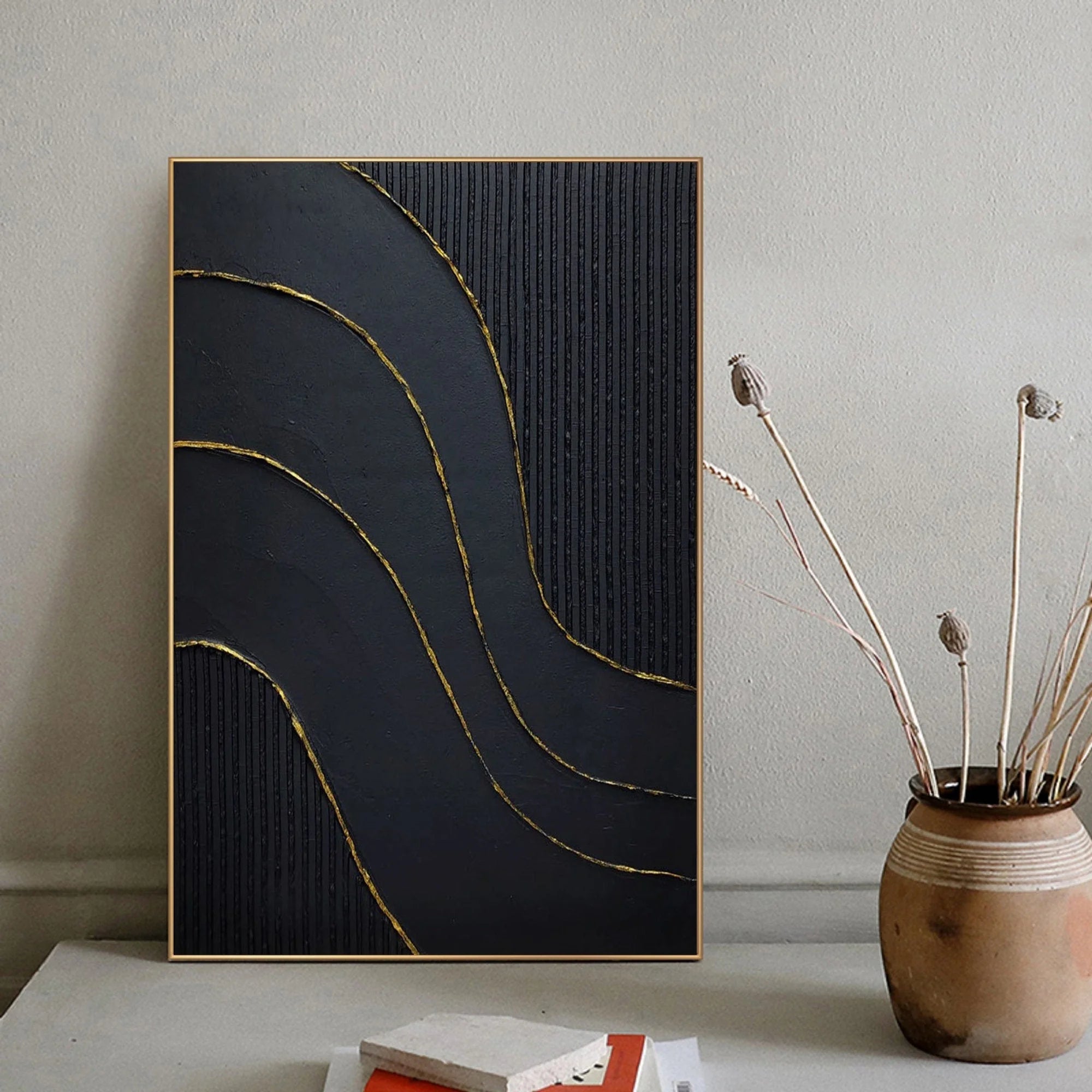 Multicolor Flow Abstract Textured Canvas - Artwallpainting
