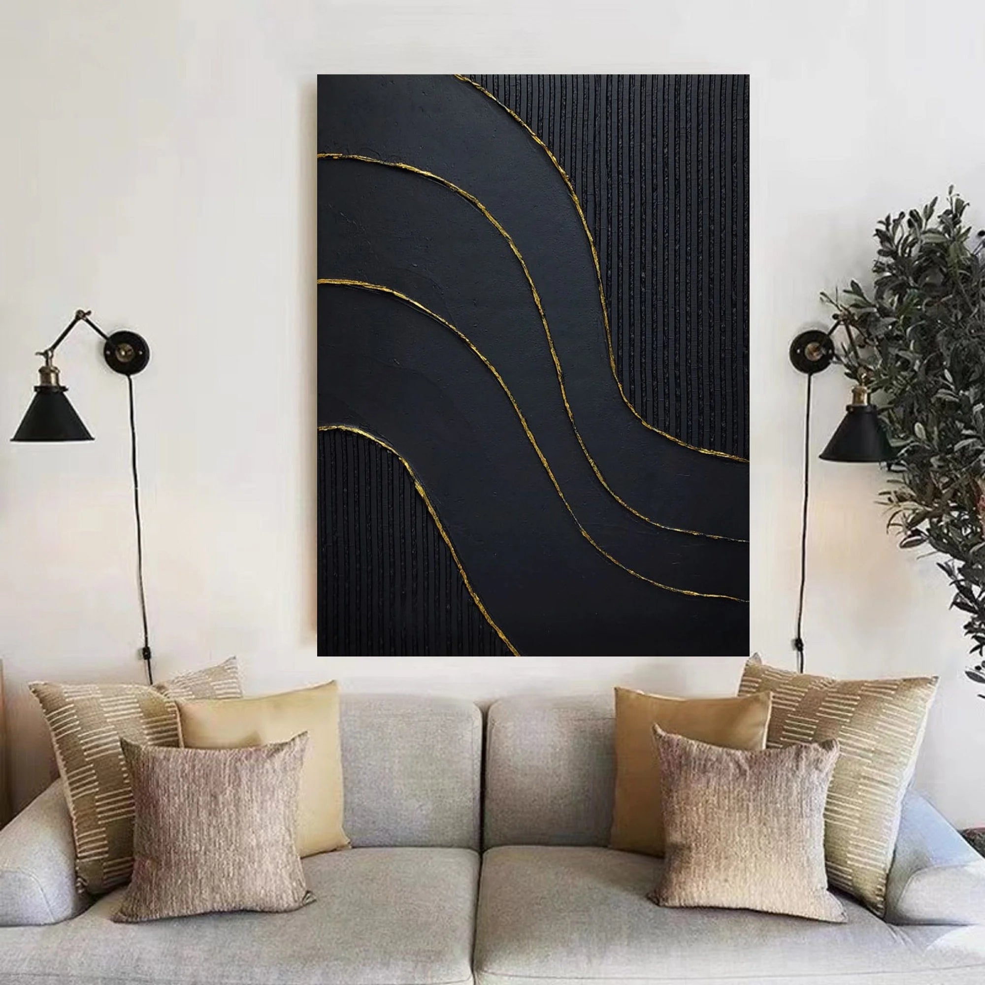 Multicolor Flow Abstract Textured Canvas - Artwallpainting
