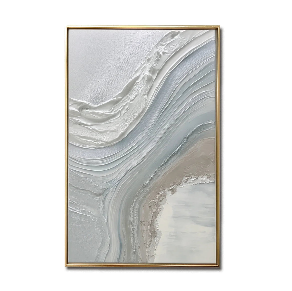 Multicolor Flow Of Serenity Neutral Abstract Wall Art - Artwallpainting
