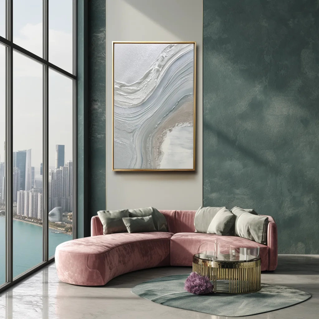 Multicolor Flow Of Serenity Neutral Abstract Wall Art - Artwallpainting