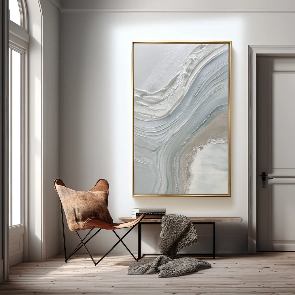 Multicolor Flow Of Serenity Neutral Abstract Wall Art - Artwallpainting