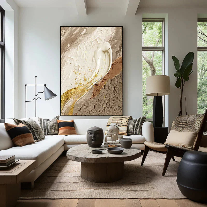 Multicolor Flow Textured Canvas Painting For Home Decoration - Artwallpainting