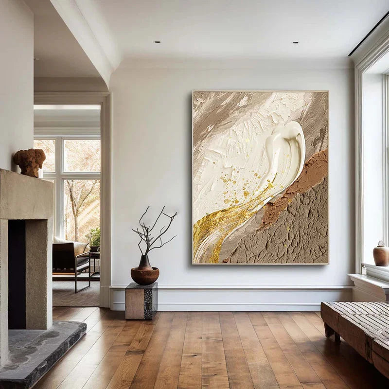 Multicolor Flow Textured Canvas Painting For Home Decoration - Artwallpainting