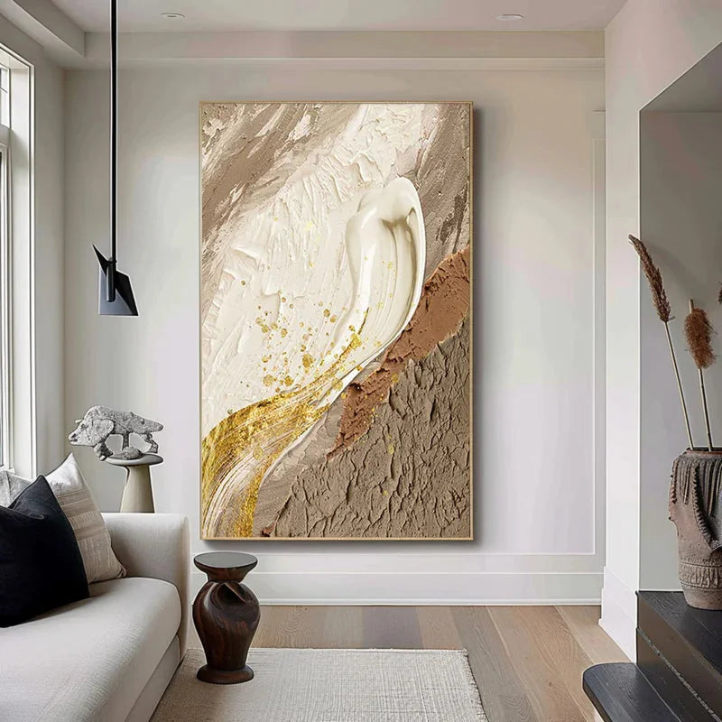 Multicolor Flow Textured Canvas Painting For Home Decoration - Artwallpainting