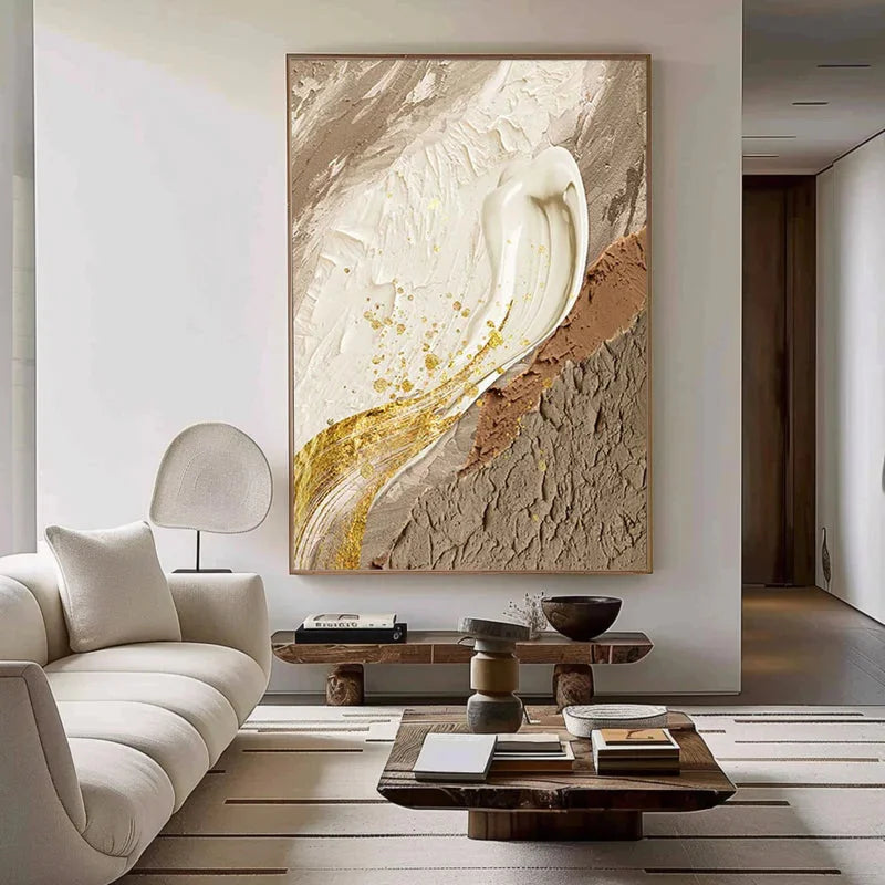 Multicolor Flow Textured Canvas Painting For Home Decoration - Artwallpainting
