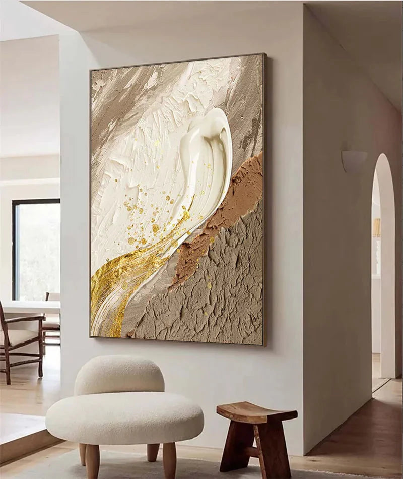 Multicolor Flow Textured Canvas Painting For Home Decoration - Artwallpainting
