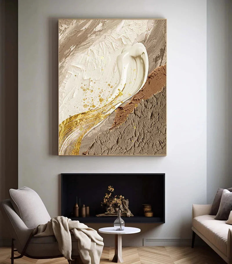 Multicolor Flow Textured Canvas Painting For Home Decoration - Artwallpainting