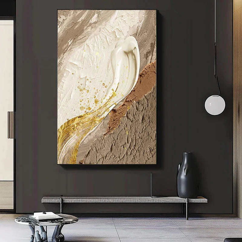 Multicolor Flow Textured Canvas Painting For Home Decoration - Artwallpainting