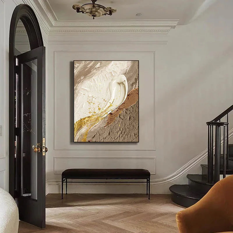 Multicolor Flow Textured Canvas Painting For Home Decoration - Artwallpainting