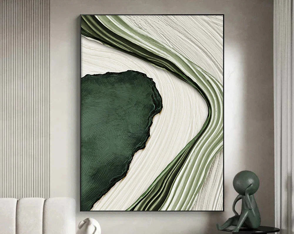 Multicolor Flowing Greens Canvas Painting For Home Decoration - Artwallpainting