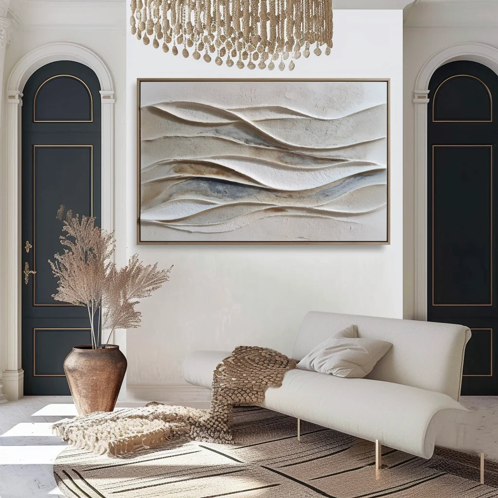 Multicolor Flowing Harmony Textured Wave Wall Art - Artwallpainting