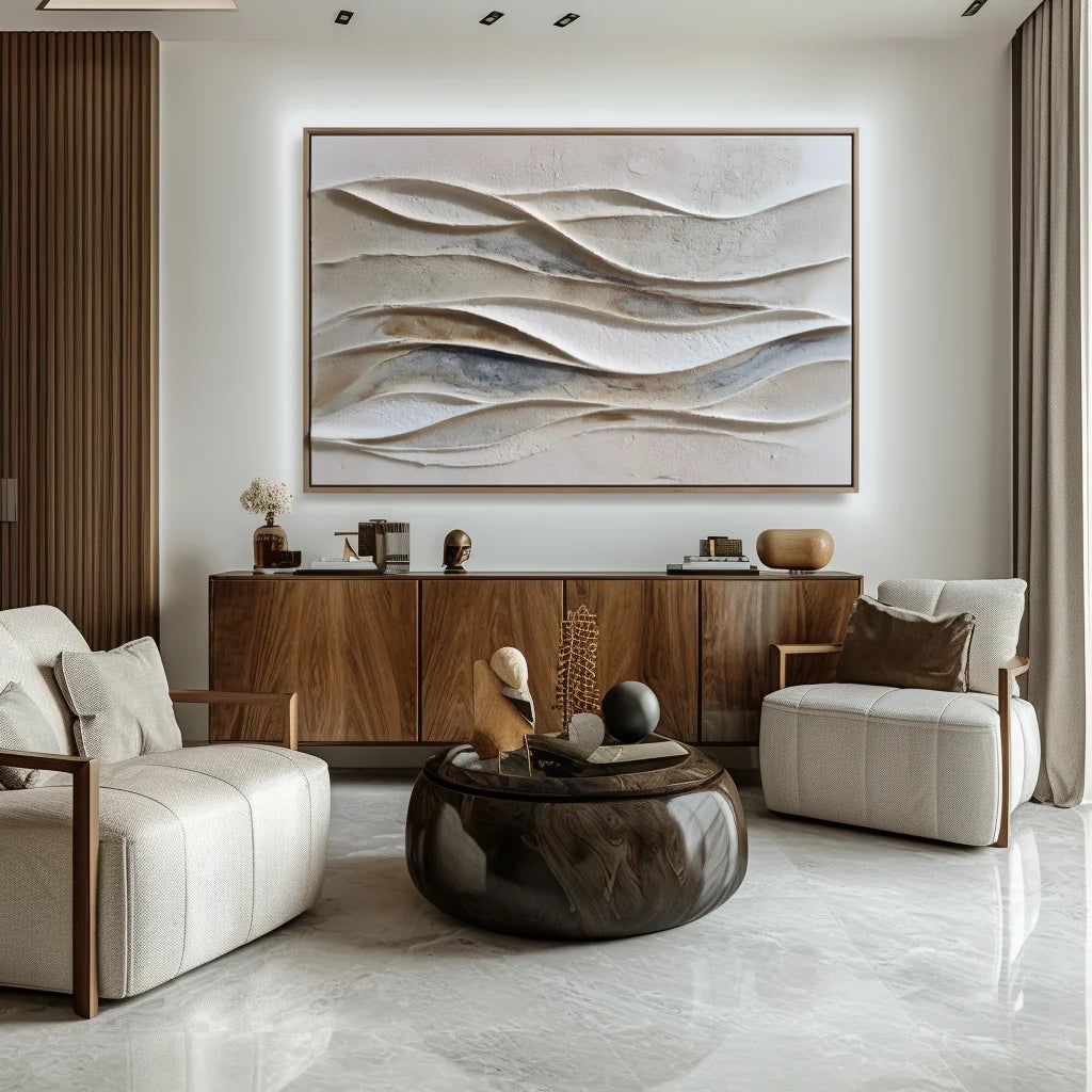 Multicolor Flowing Harmony Textured Wave Wall Art - Artwallpainting