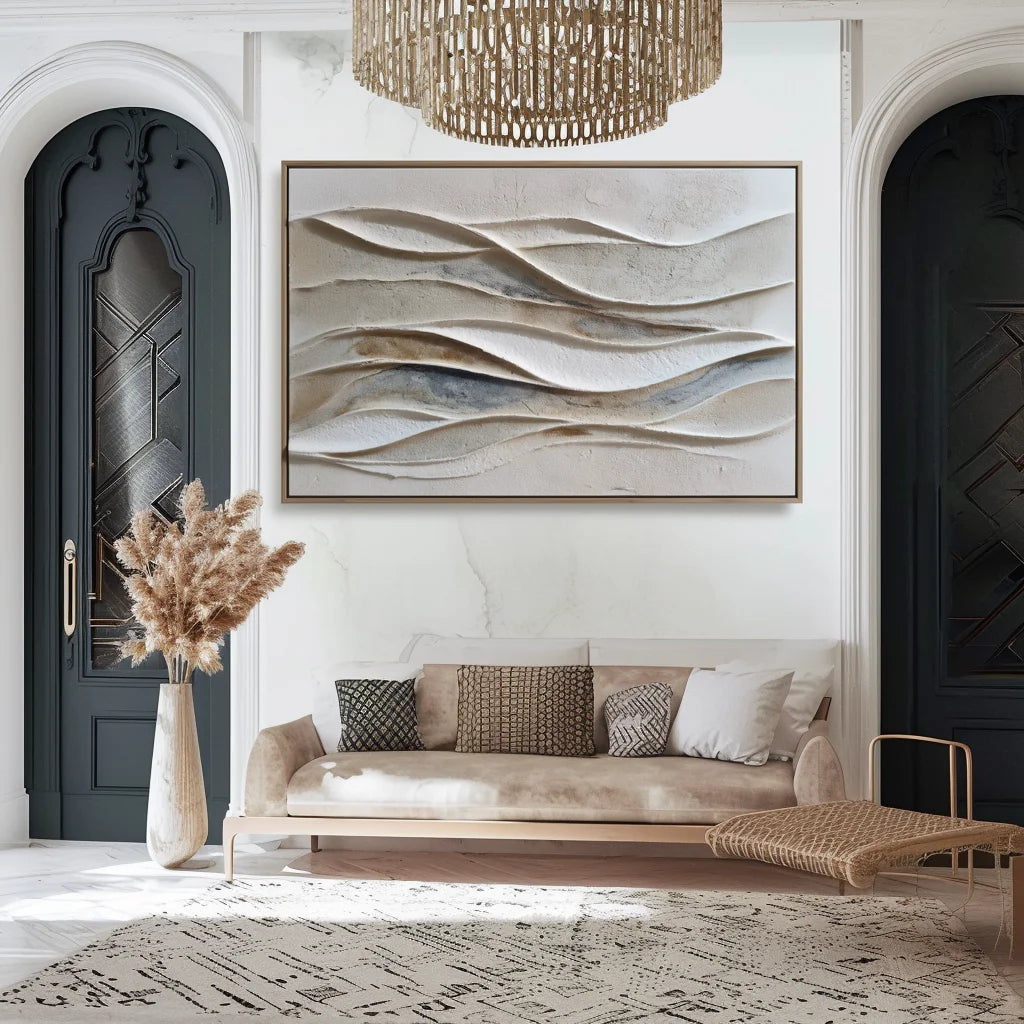 Multicolor Flowing Harmony Textured Wave Wall Art - Artwallpainting