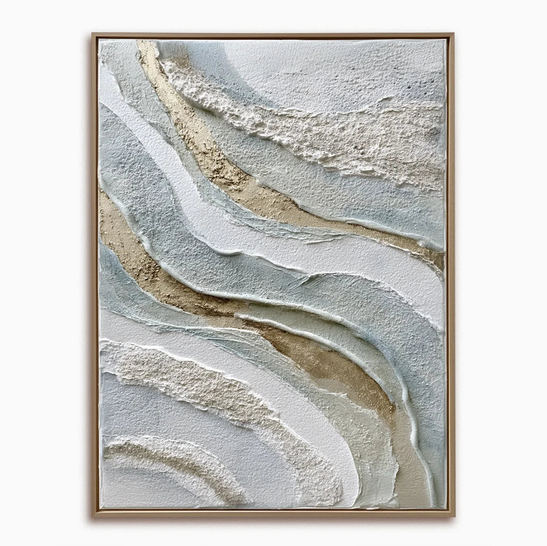 Multicolor Flowing Layers Textured Abstract Wall Art - Artwallpainting