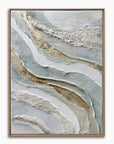 Multicolor Flowing Layers Textured Abstract Wall Art - Artwallpainting