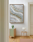 Multicolor Flowing Layers Textured Abstract Wall Art - Artwallpainting