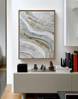 Multicolor Flowing Layers Textured Abstract Wall Art - Artwallpainting