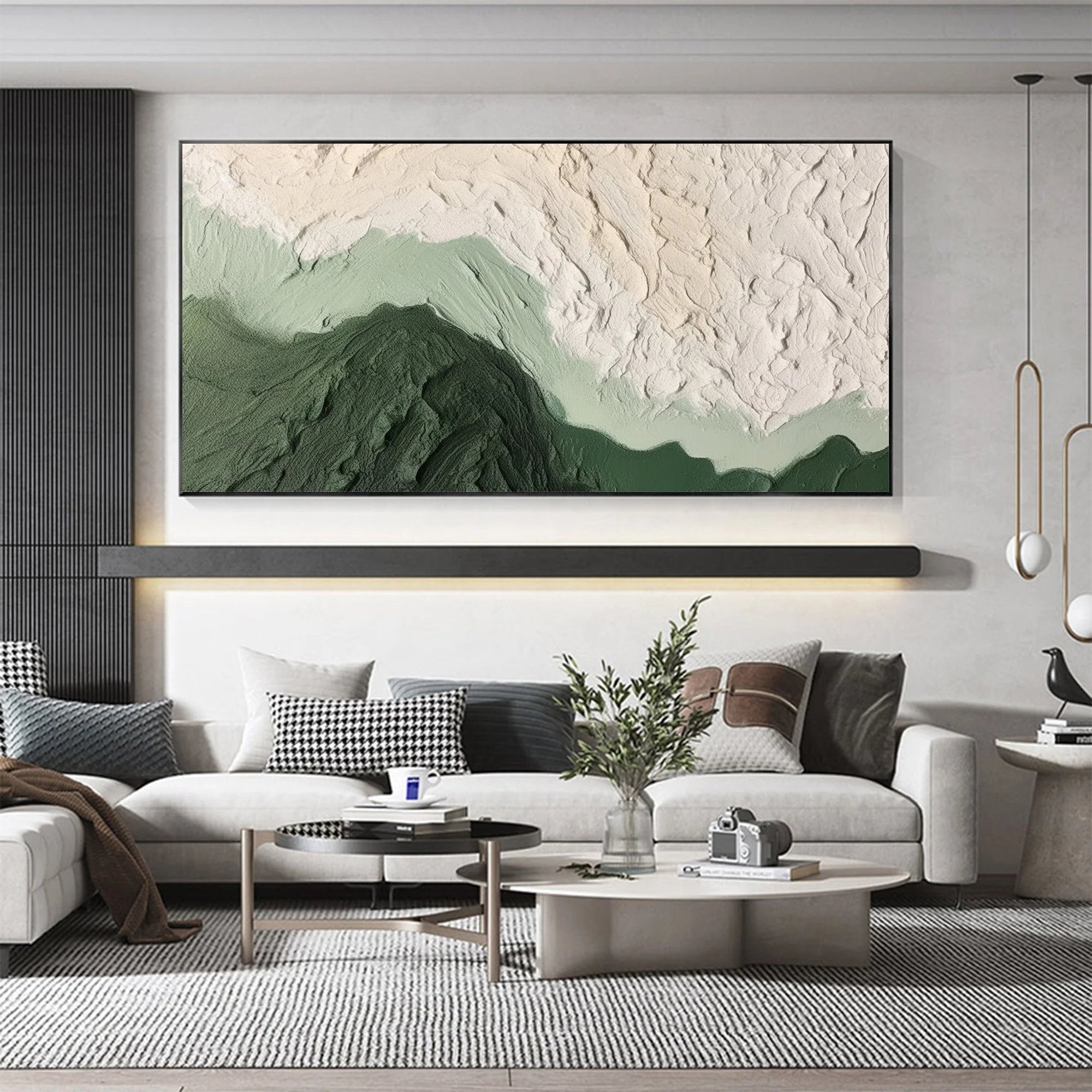 Multicolor Forest Ridge - Abstract Textured Wall Art - Artwallpainting