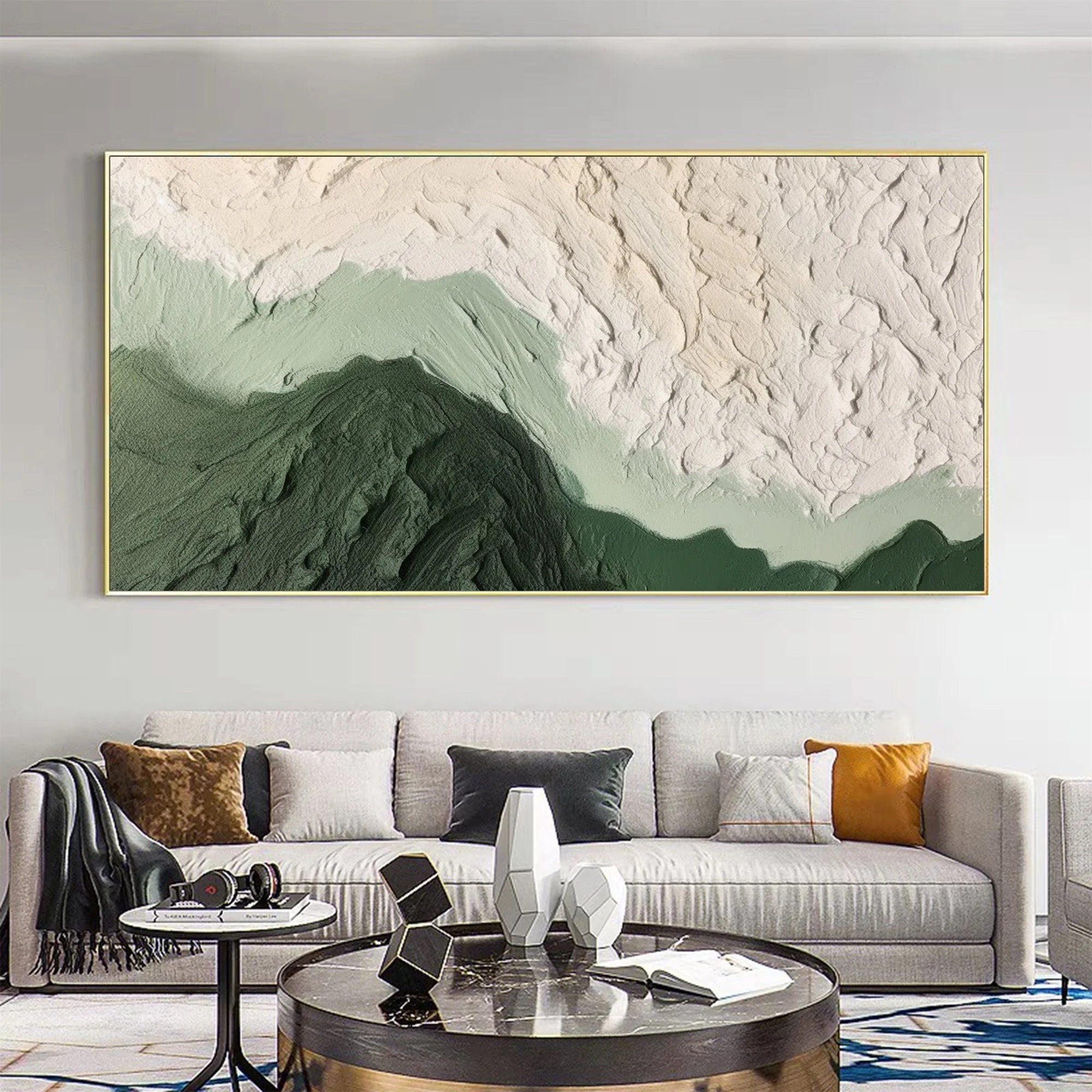 Multicolor Forest Ridge - Abstract Textured Wall Art - Artwallpainting