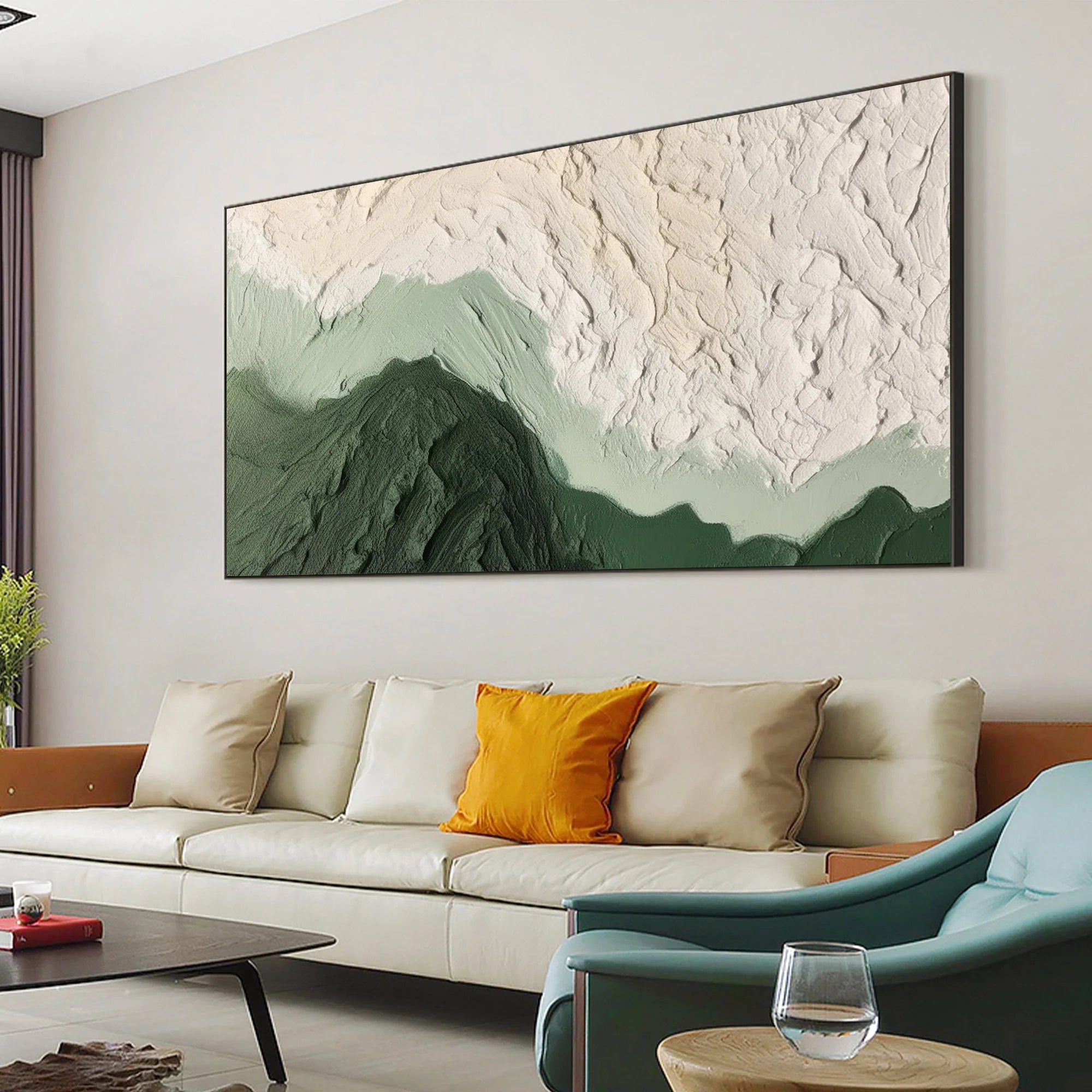 Multicolor Forest Ridge - Abstract Textured Wall Art - Artwallpainting