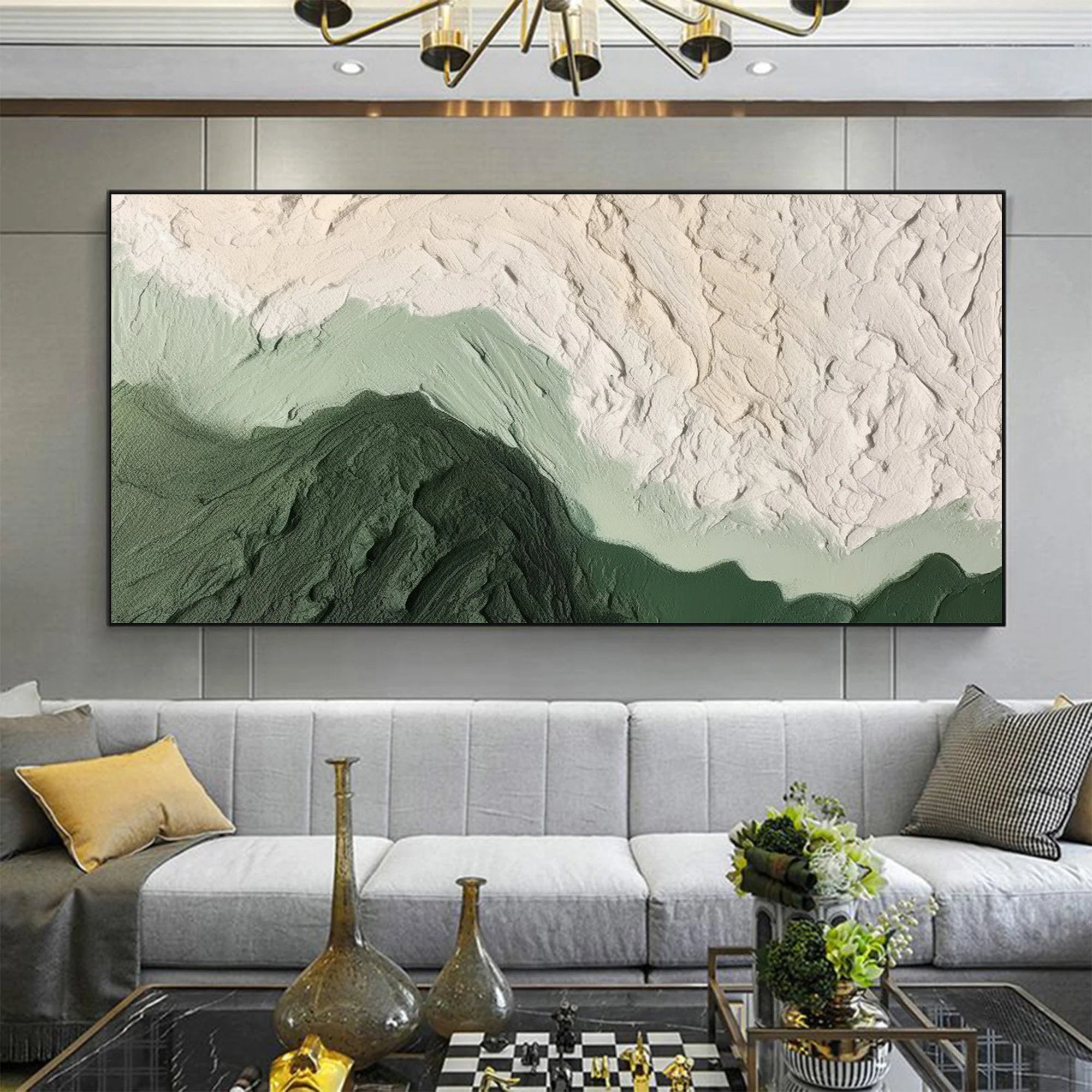 Multicolor Forest Ridge - Abstract Textured Wall Art - Artwallpainting